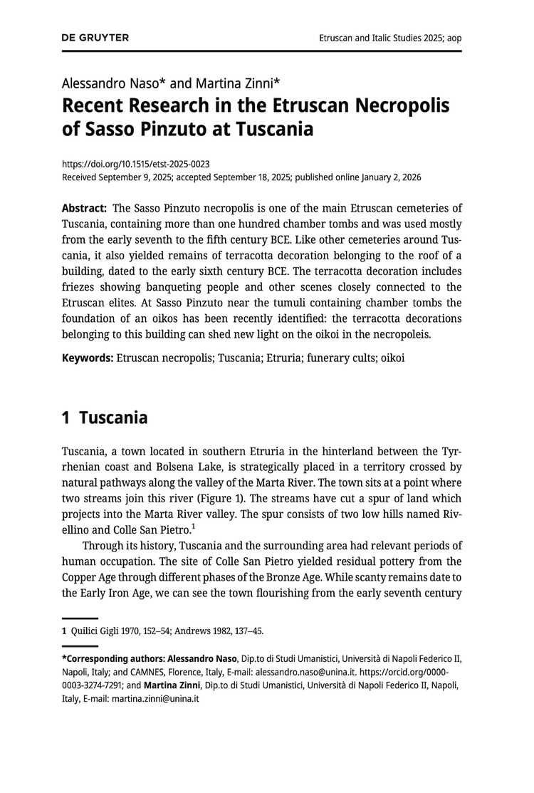 Etruscan and Italic Studies article (De Gruyter)