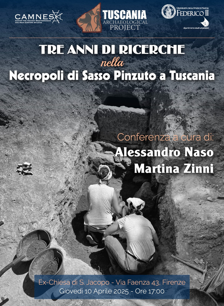 Conferenza "Tre anni di ricerche nella necropoli di Sasso Pinzuto a Tuscania"